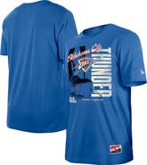 New Era Men's New Era Blue Oklahoma City Thunder Distressed Throwback Vintage Color Pack T-Shirt