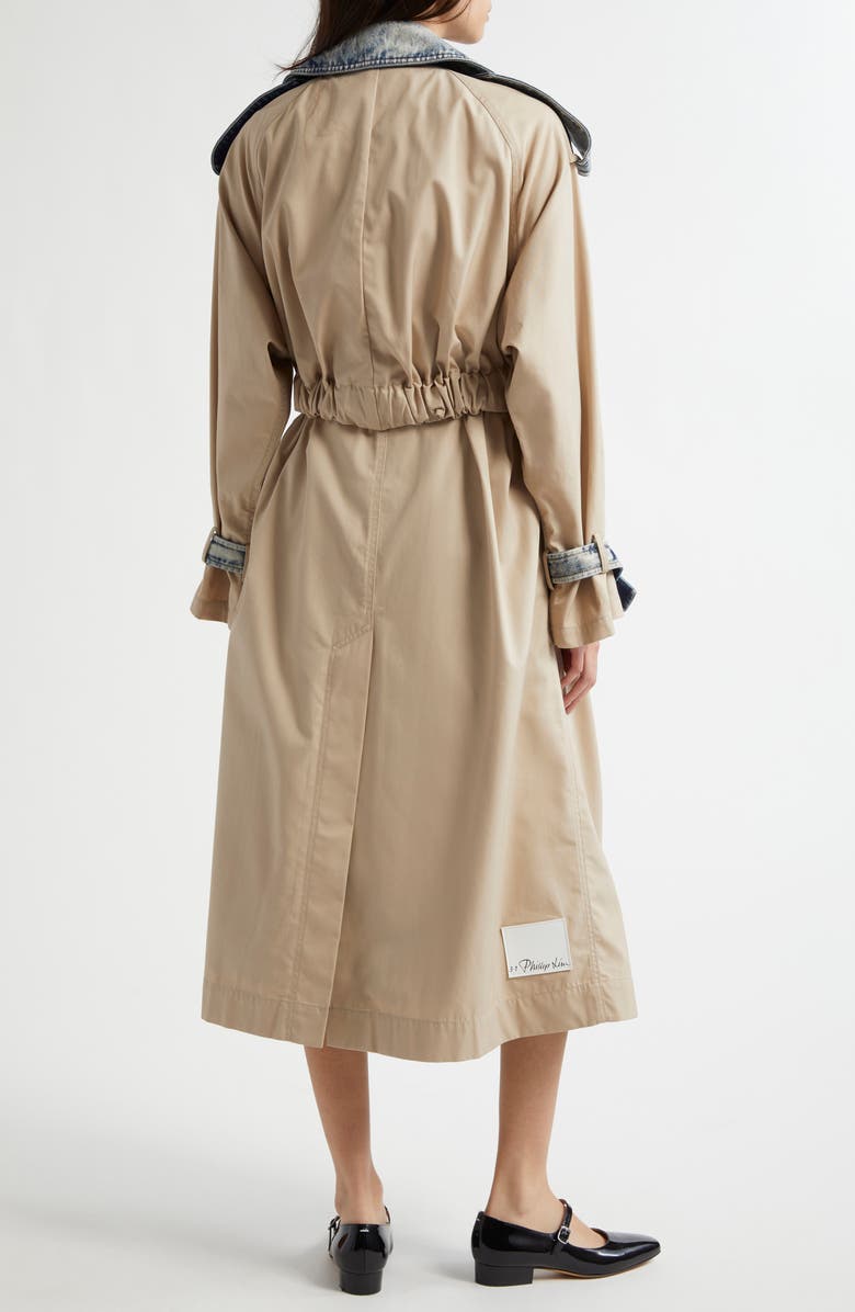 3.1 Phillip Lim Mixed Media Cotton Trench Coat, Alternate, color, 