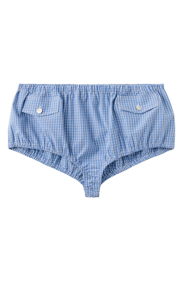 MANGO Featuring Hailey Bieber Gigi Check Print Shorts, Main, color,