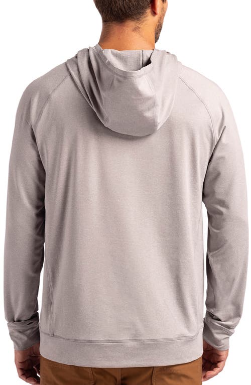 Cutter & Buck Adapt Heather Hooded Pullover In Polished Heather