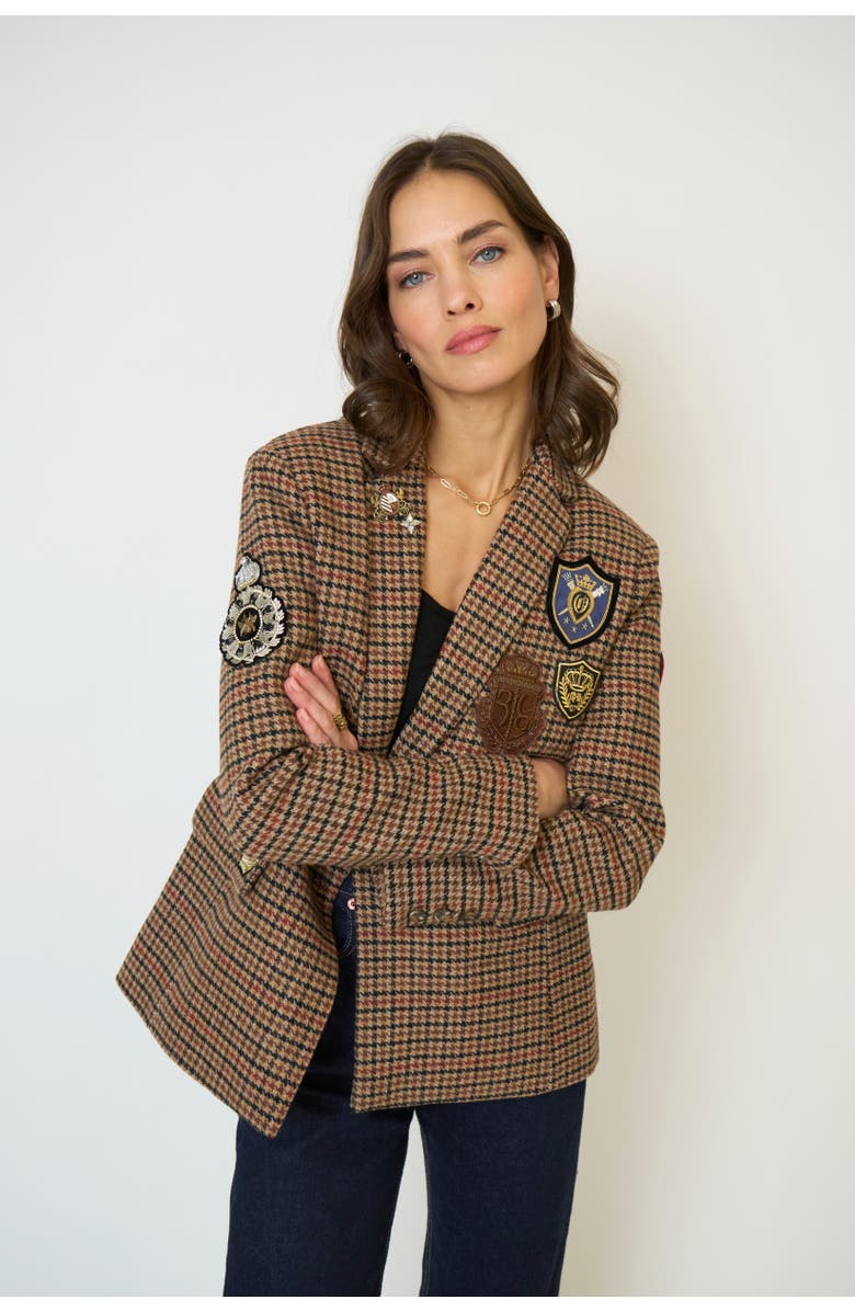 Central Park West Raven Patch Blazer, Main, color,