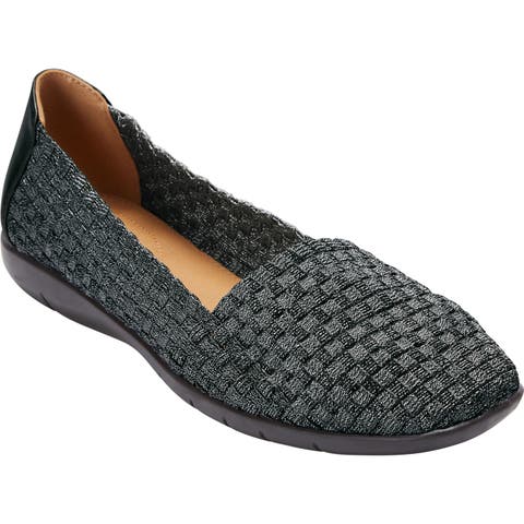 The Bethany Stretch Woven Slip On Flat (Wide Widths Available)