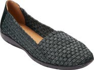 Comfortview The Bethany Stretch Woven Slip On Flat