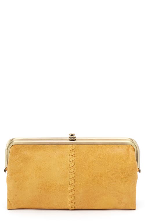 Hobo Lauren Leather Double Frame Clutch In Yellow