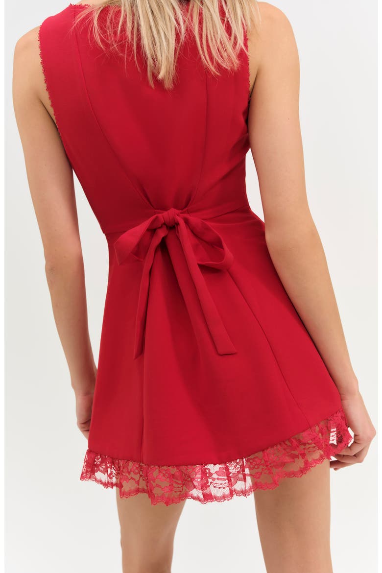 Sleeveless Minidress, Alternate, color, RED