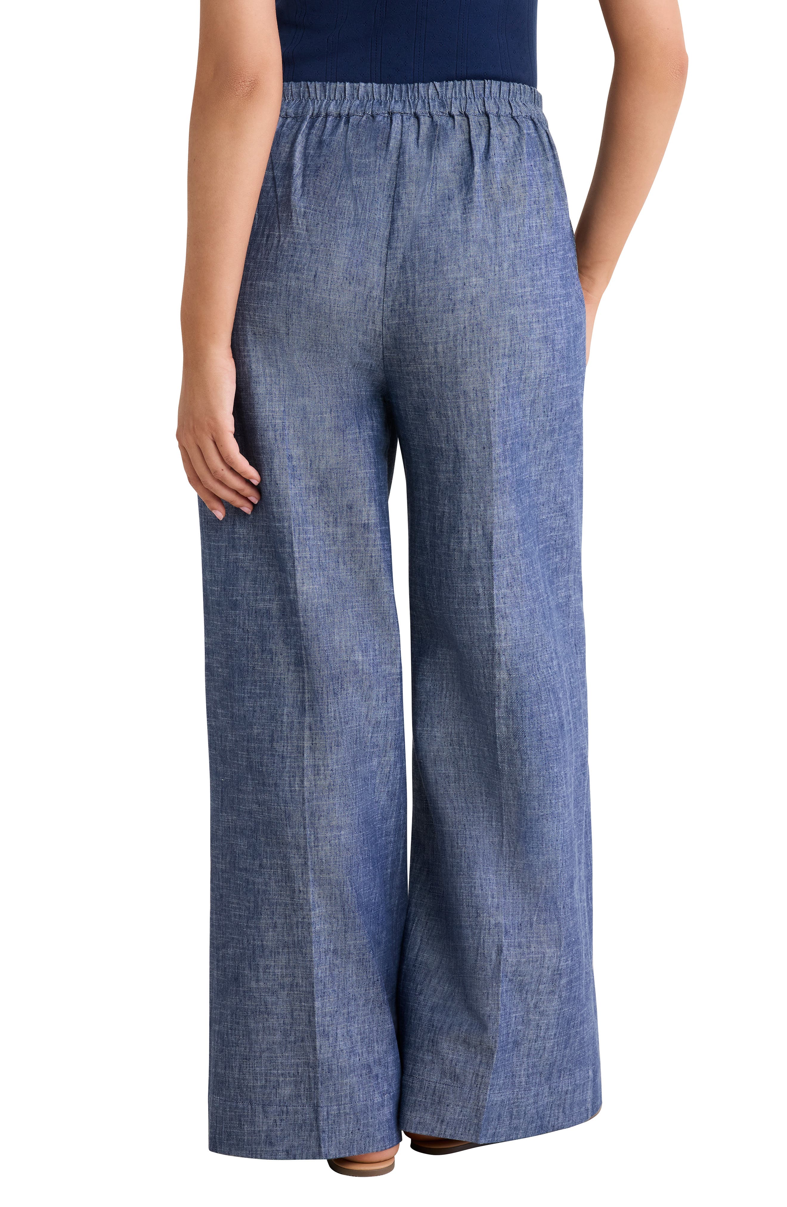 Ellis Wide Leg Chambray Pants - image 2