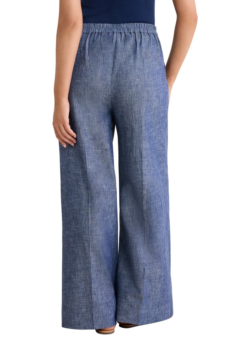 Ellis Wide Leg Chambray Pants, Alternate, color, INDIGO MIX