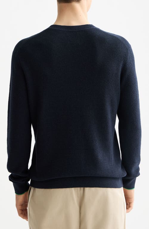 Scotch & Soda Linen & Cotton Sweater In Black