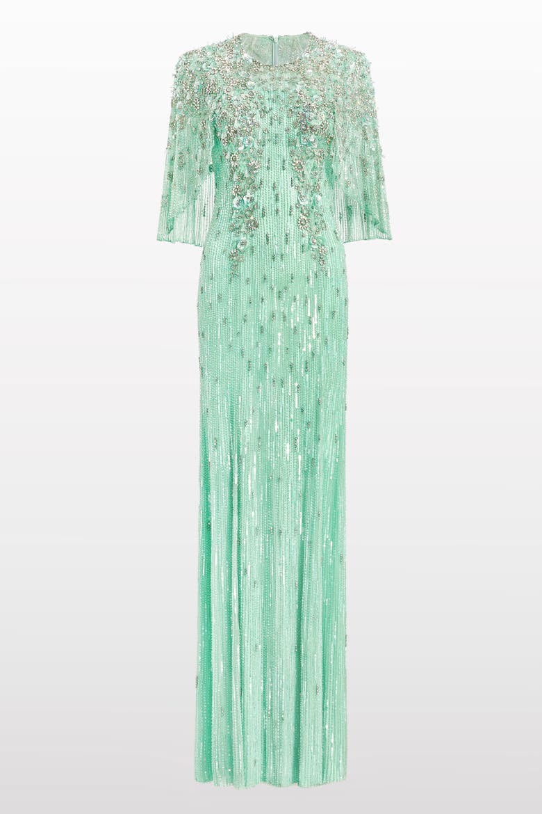 Astra Sequin-Embellishment Maxi Dress, Alternate, color, Mint