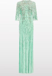 Jenny Packham Astra Sequin-Embellishment Maxi Dress
