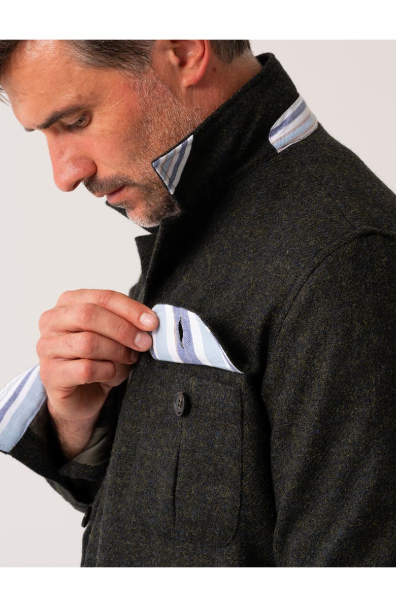 Koy Clothing Long Sleeve Wool Shirt-Jacket, Alternate, color, Artillery Green