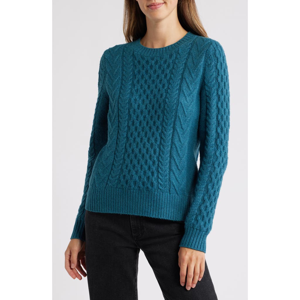CASLON CASLON® CABLE STITCH CREWNECK SWEATER