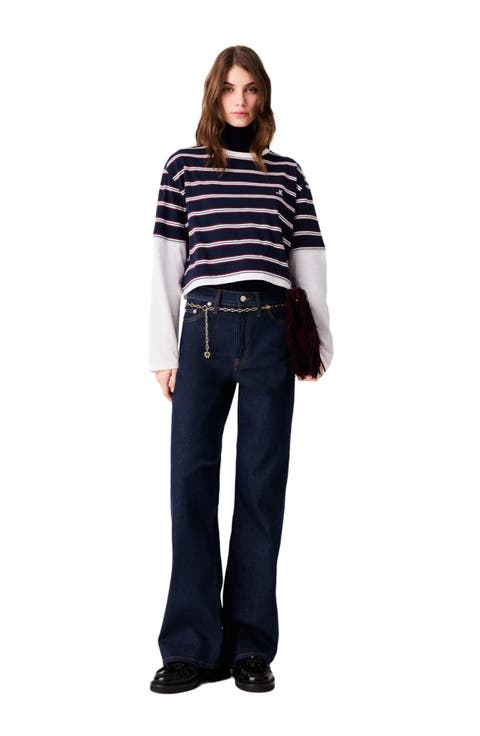 Layered-effect T-shirt