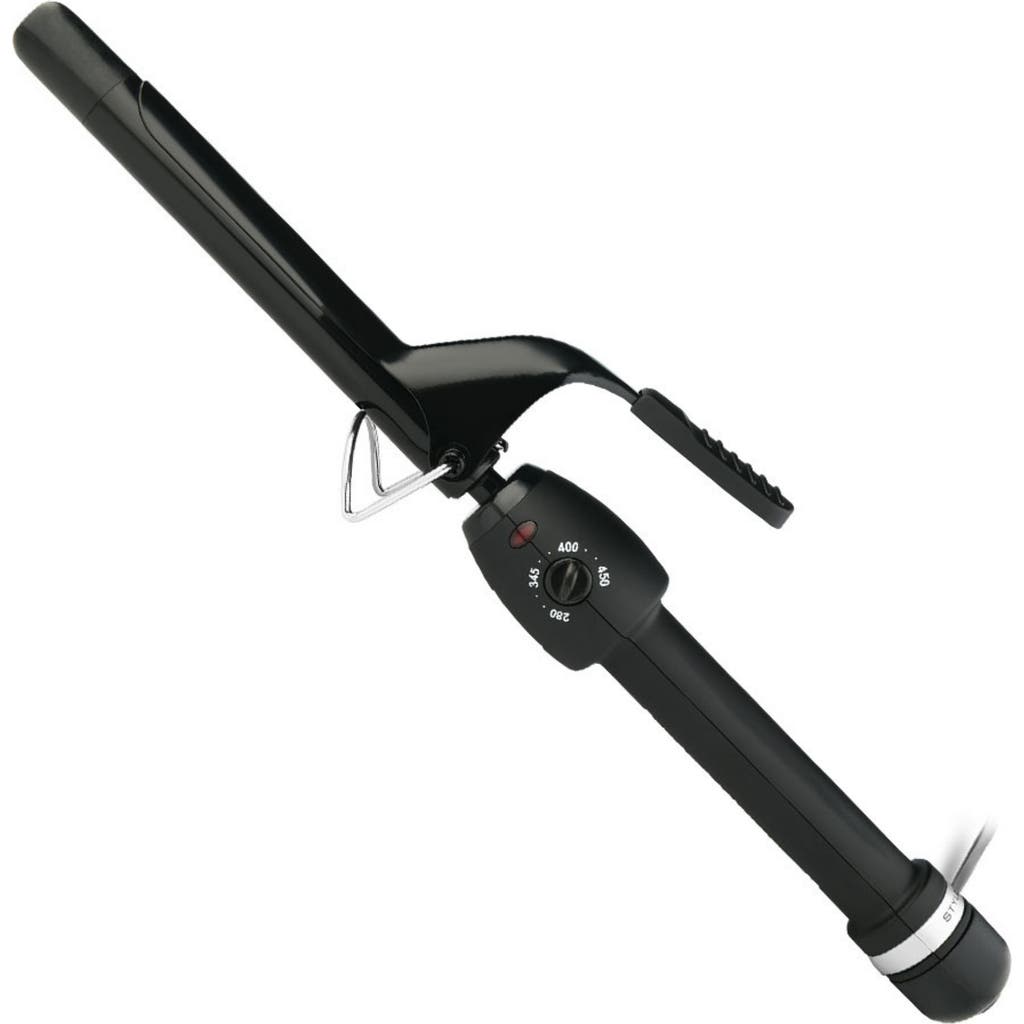 Stylecraft Stay-temp Black Gold Professional Curling Iron 3/4 Inch In Black