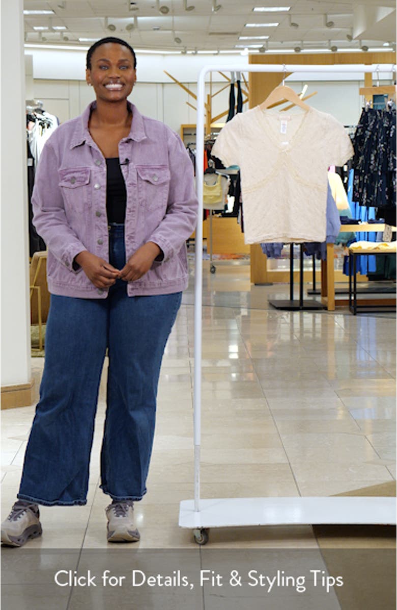 Kids' Seamless Lace Trim T-Shirt, sales video thumbnail