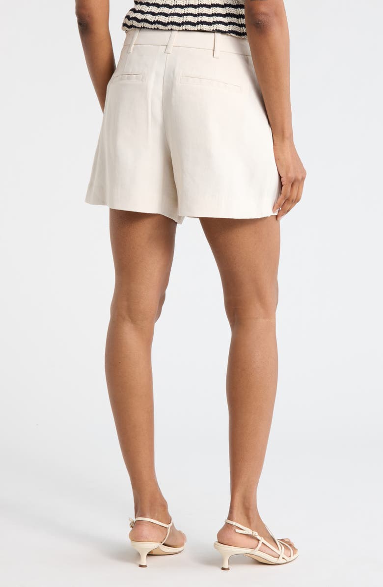 A.L.C. Charles Linen Blend Shorts, Alternate, color, Buttercream