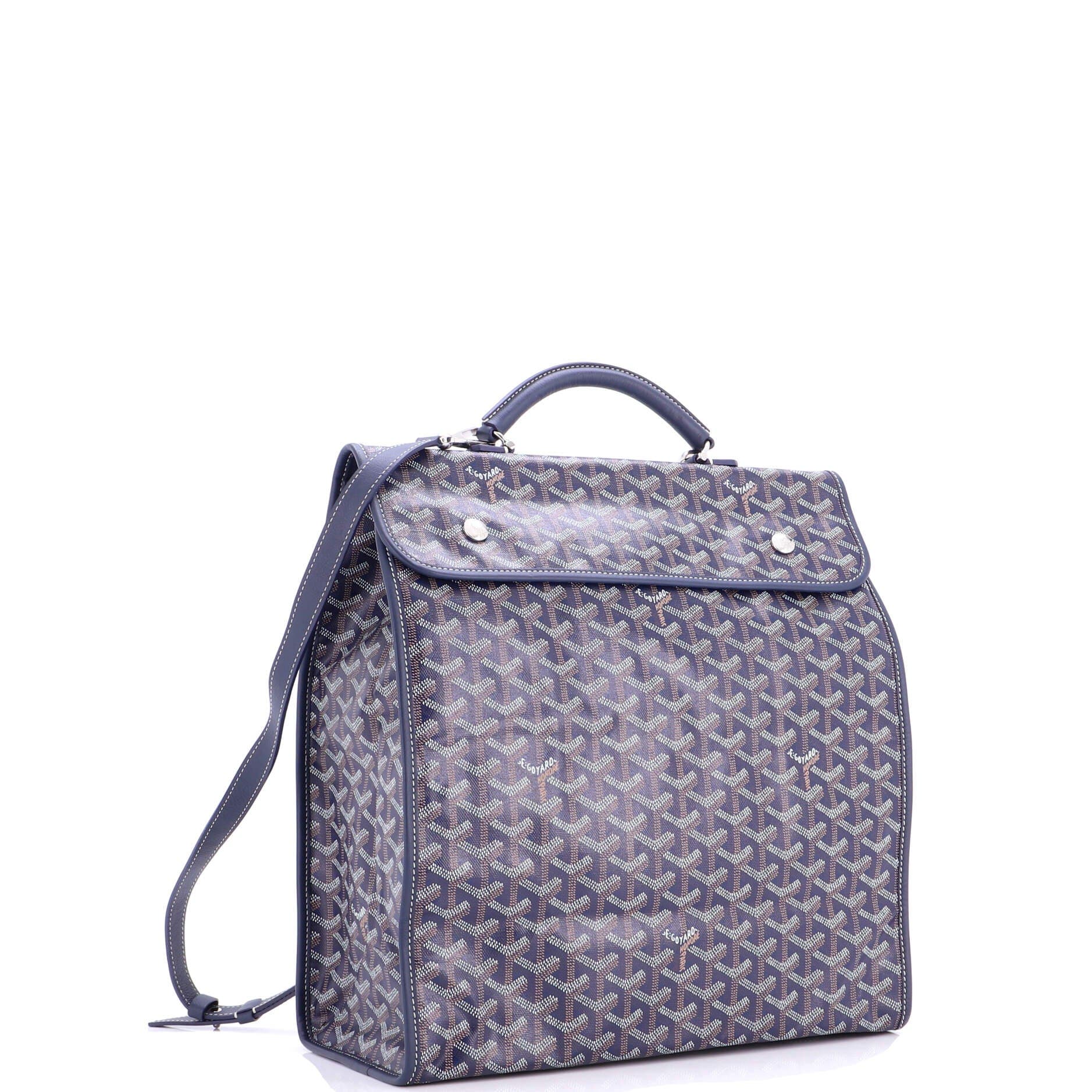 Pre-Owned Goyard Saint Leger Briefcase Backpack Coated Canvas, Alternate, color, 
