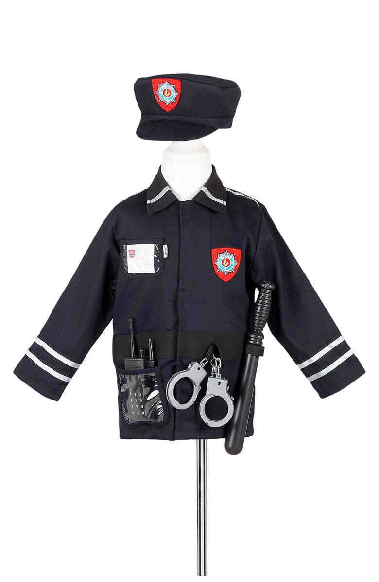 Souza Policeman Costume Set for Children, Main, color, Black