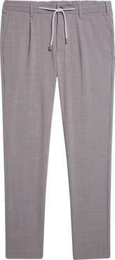 Eleventy Drawstring Waist Stretch Virgin Wool Pants