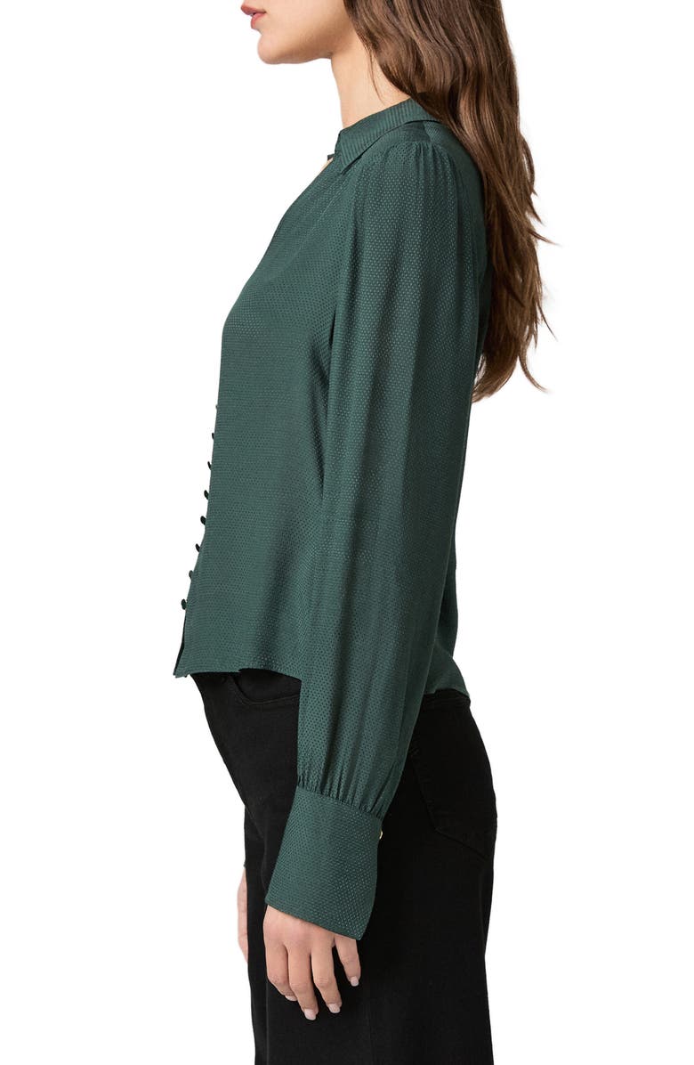 PAIGE Camu Long Sleeve Blouse, Alternate, color, Deep Emerald