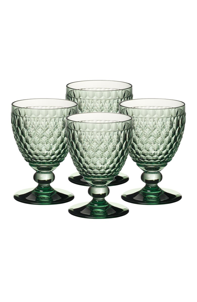 Villeroy & Boch Boston coloured Set of 4 Goblet, Alternate, color, Green