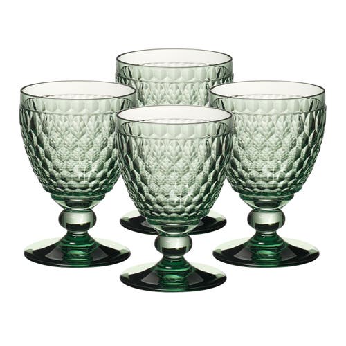 Villeroy & Boch Ston Tinted Crystal-glass Goblet 14.4cm In Green