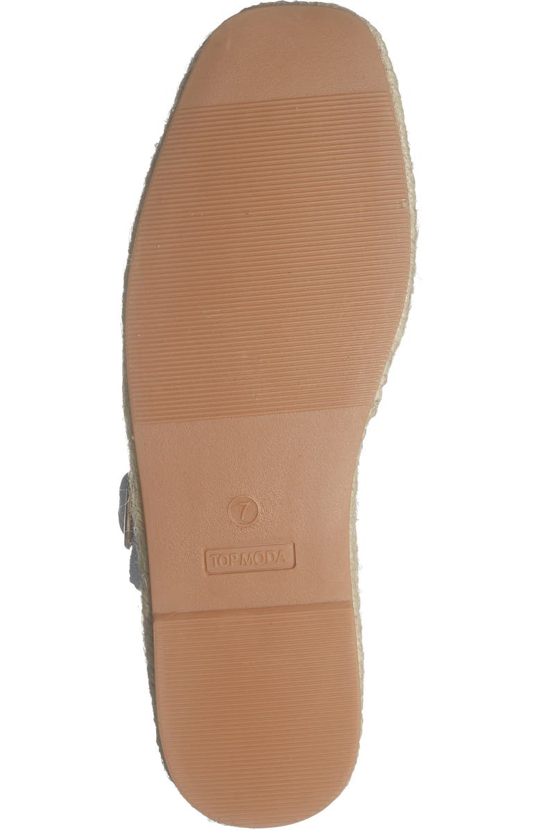 TOP MODA Fallon Gingham Mary Jane Flat, Alternate, color, Blue Canvas