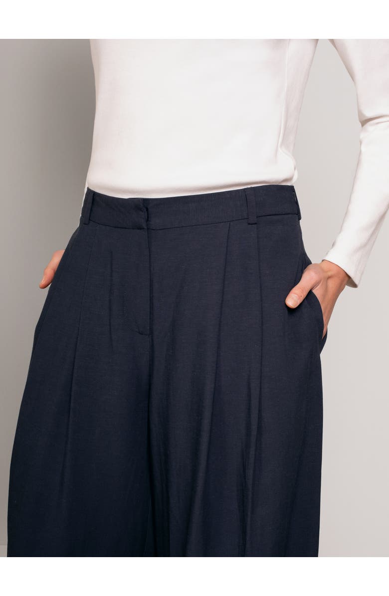 Celtic & Co. Wide Leg Drape Pants, Alternate, color, Dark Navy