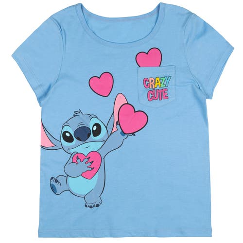 Disney Graphic T-Shirt in Lilo & Stitch Blue 