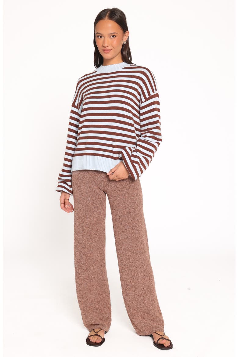 Dominica Striped Crewneck Sweater, Alternate, color, BLUE CHOCOLATE STRIPE