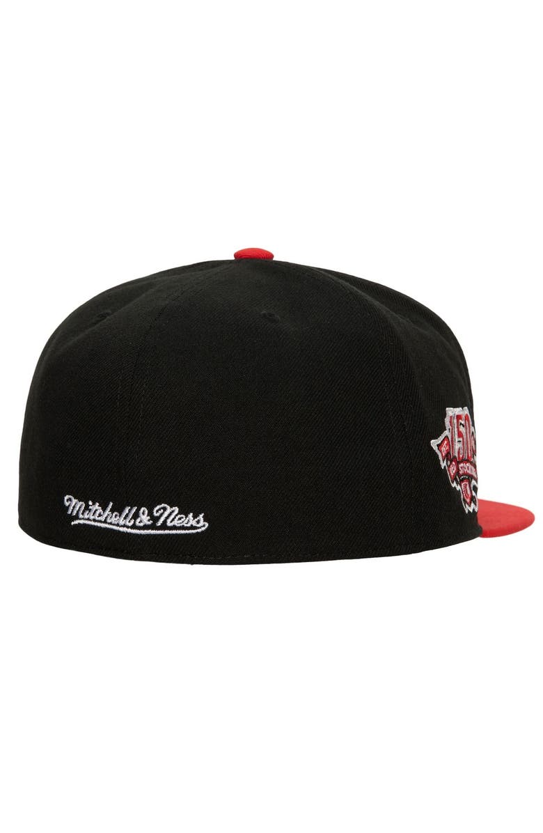 Mitchell & Ness Men's Mitchell & Ness Black/Red Cincinnati Reds Bases Loaded Fitted Hat, Alternate, color, 