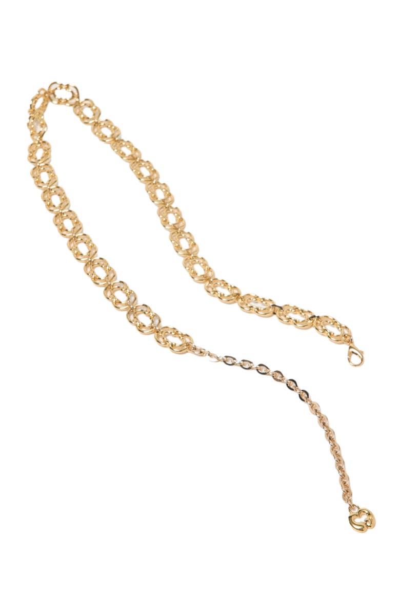 maje Chain belt with new link, Alternate, color, Gold