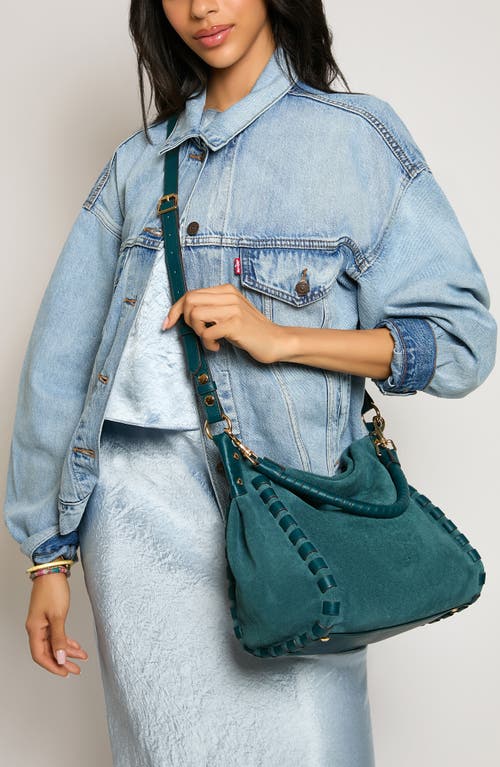 Aimee Zen Leather Hobo In Green