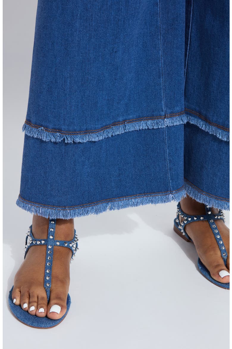 Pull-On Fringe Crop Wide Leg Jeans, Alternate, color, MID WASH