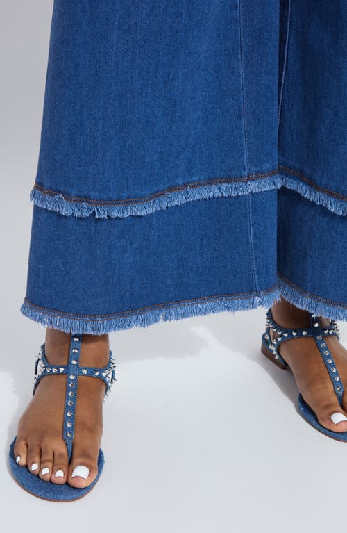 Lyssé Pull-on Fringe Crop Wide Leg Jeans