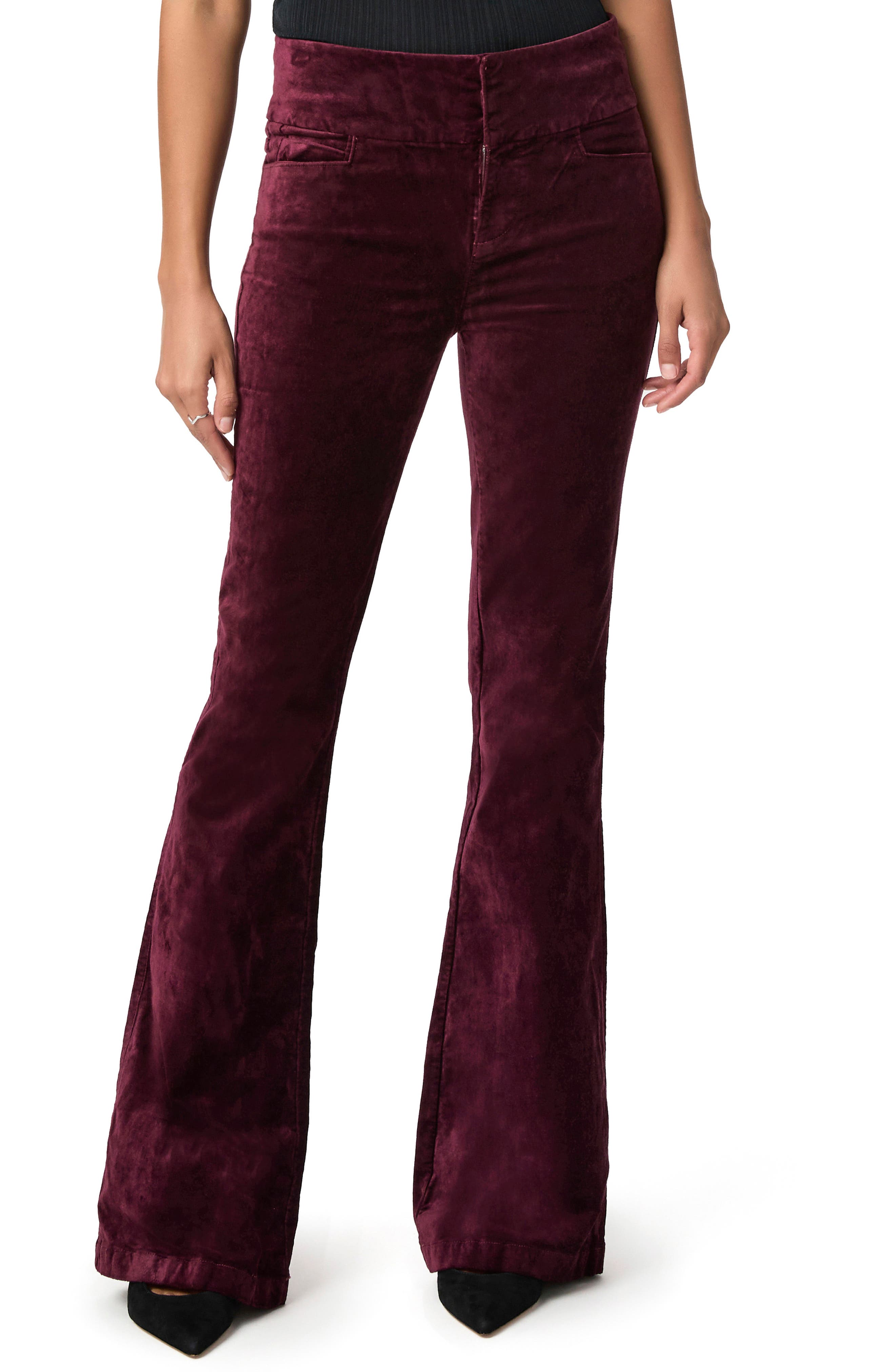 PAIGE Lou Lou Wide Leg Velvet Flare Pants