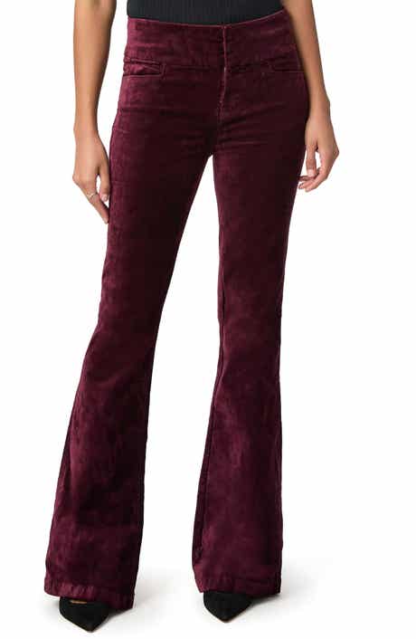 PAIGE Lou Lou Wide Leg Velvet Flare Pants