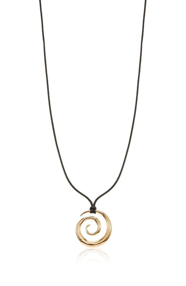 Ettika Swirl Cord Necklace, Main, color, Gold