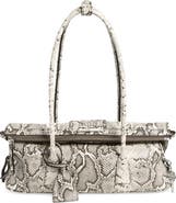 Maison Margiela 5AC Snakeskin Embossed Leather East/West Shoulder Bag
