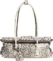 Maison Margiela 5AC Snakeskin Embossed Leather East/West Shoulder Bag