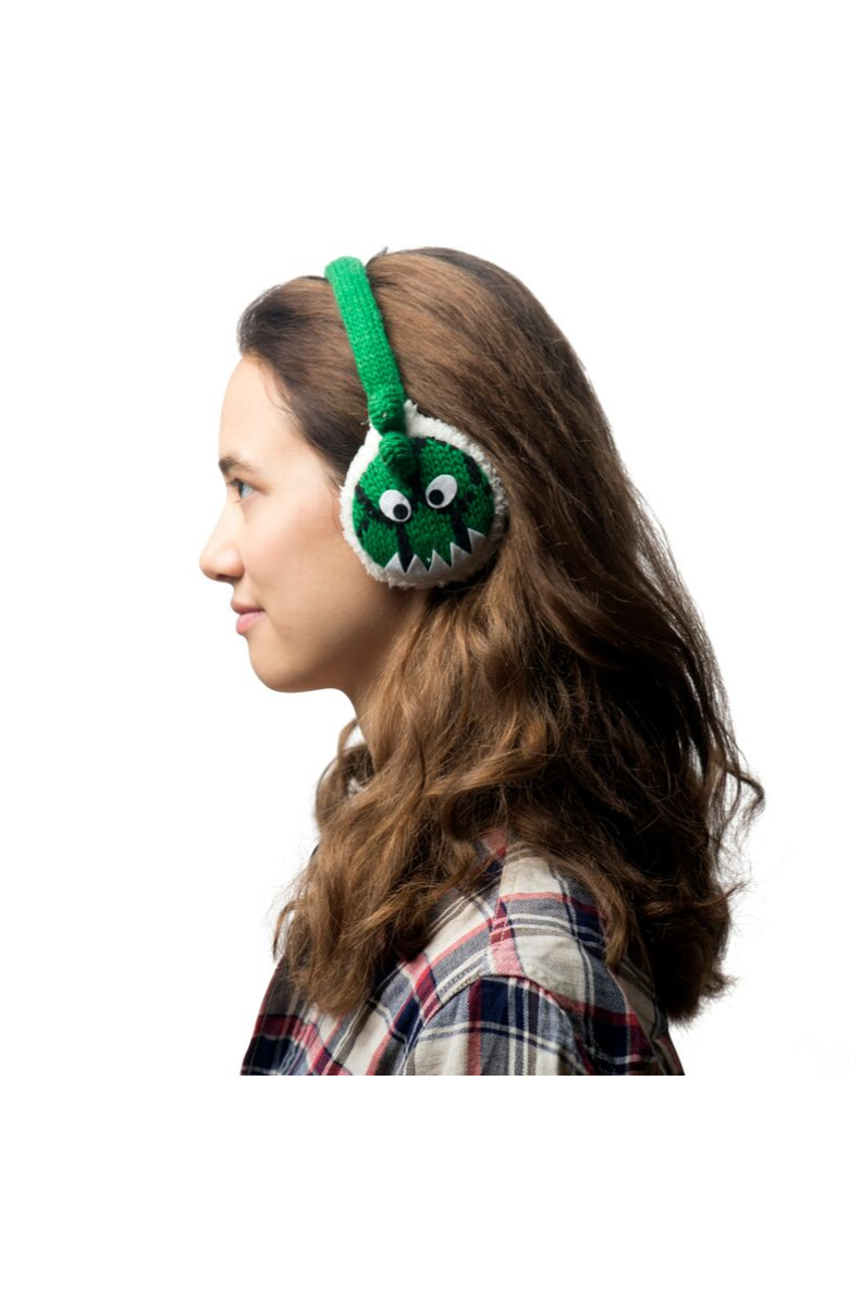 Nirvana Designs Dinosaur Earmuffs, Alternate, color, Green