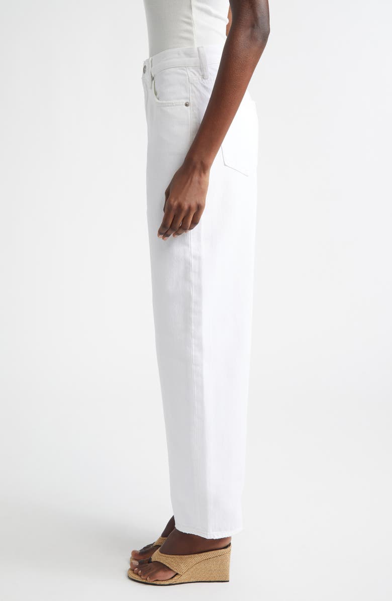 Alaïa Low Round Jeans, Alternate, color, Blanc