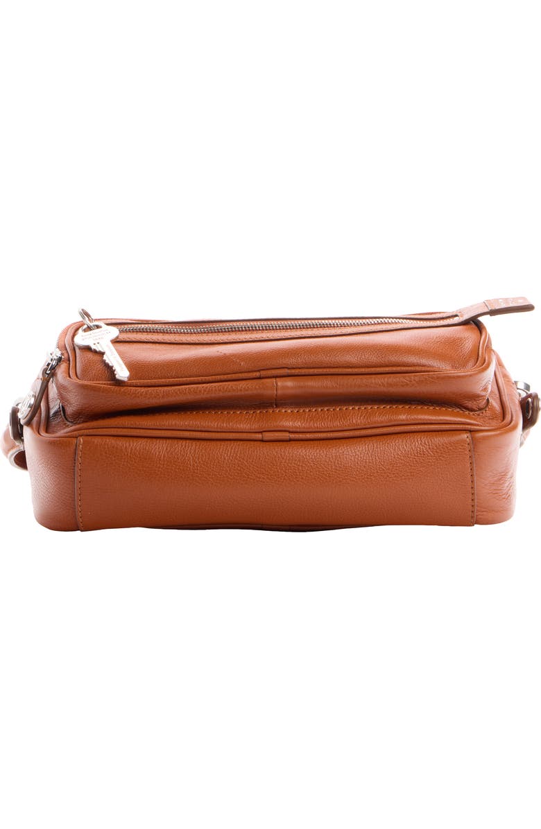 Acne Studios Small Camero Leather Shoulder Bag, Alternate, color, Chocolate Brown