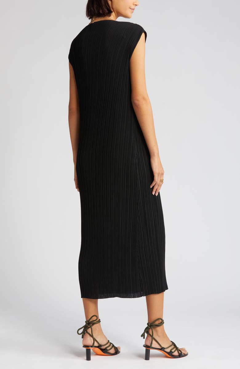 Nordstrom Signature Sleeveless Plissé Midi Dress, Alternate, color,