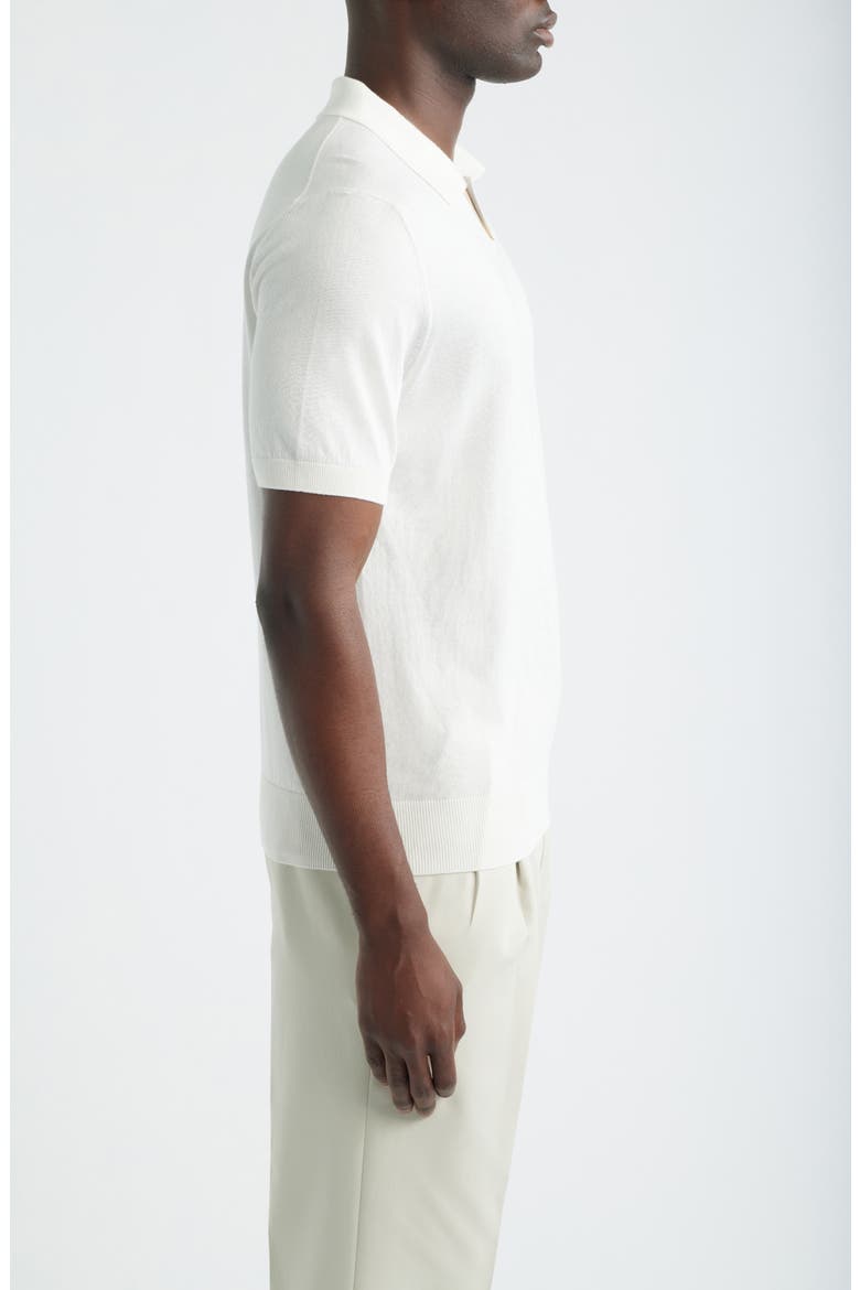 Regular Fit Johnny Collar Polo, Alternate, color, WHITE