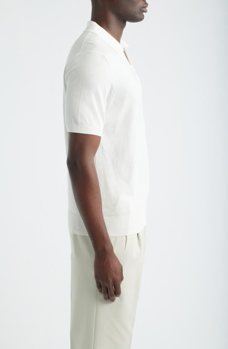 Canali Regular Fit Johnny Collar Polo, Alternate, color, White