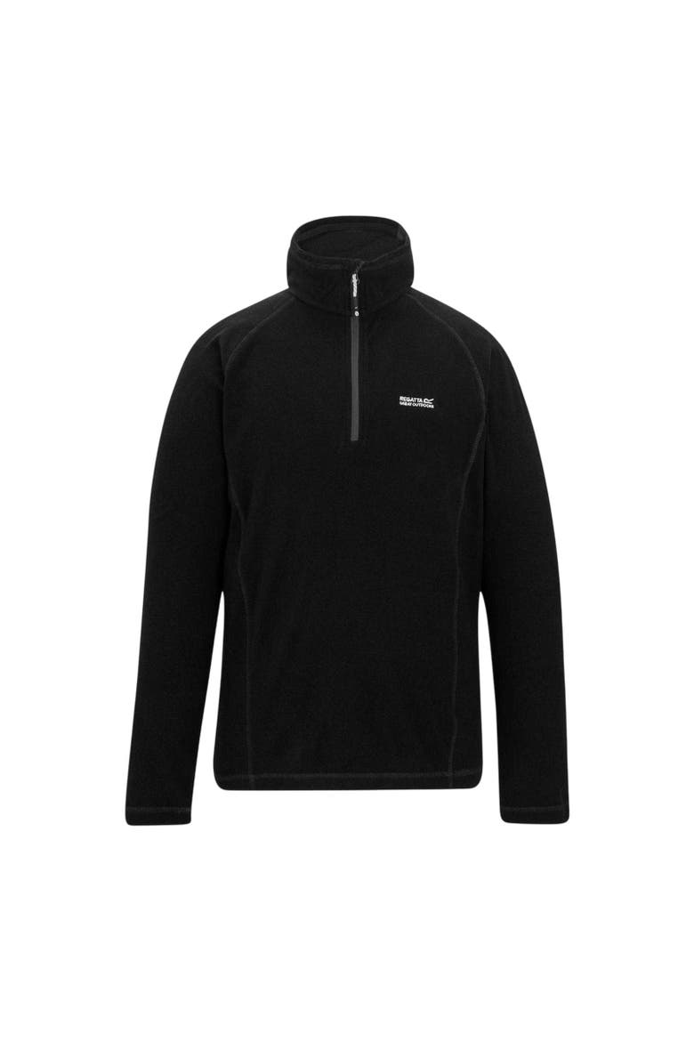 Quarter Zip Fleece Top, Main, color, Black
