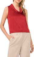 Vince Camuto Cowl Neck Satin Charmeuse Sleeveless Top
