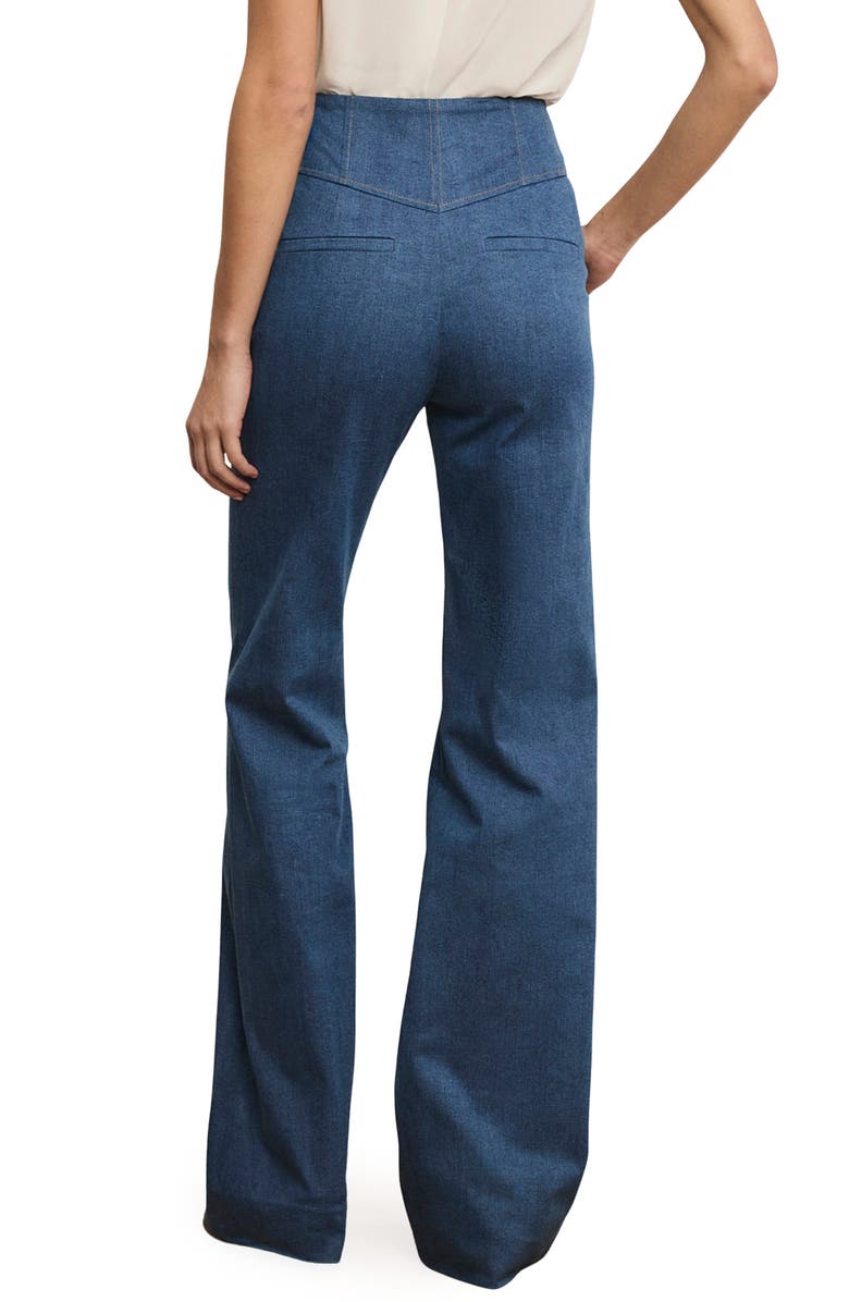 Veronica Beard Frenkle Topstitch Detail Cotton Blend Pants, Alternate, color, Cosmo