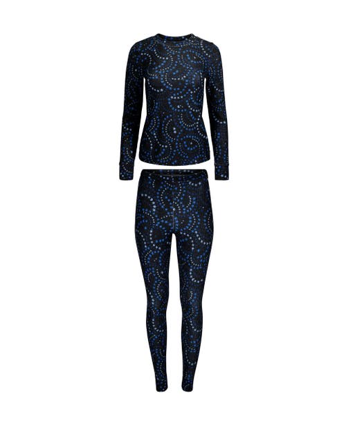 Adore Me Janise Women's Pajama Long Sleeve Top & Leggings Set In Novelty Black